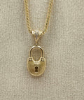 14K SMALL CZ PADLOCK HEART PENDANT – JY Jewelry Wholesale