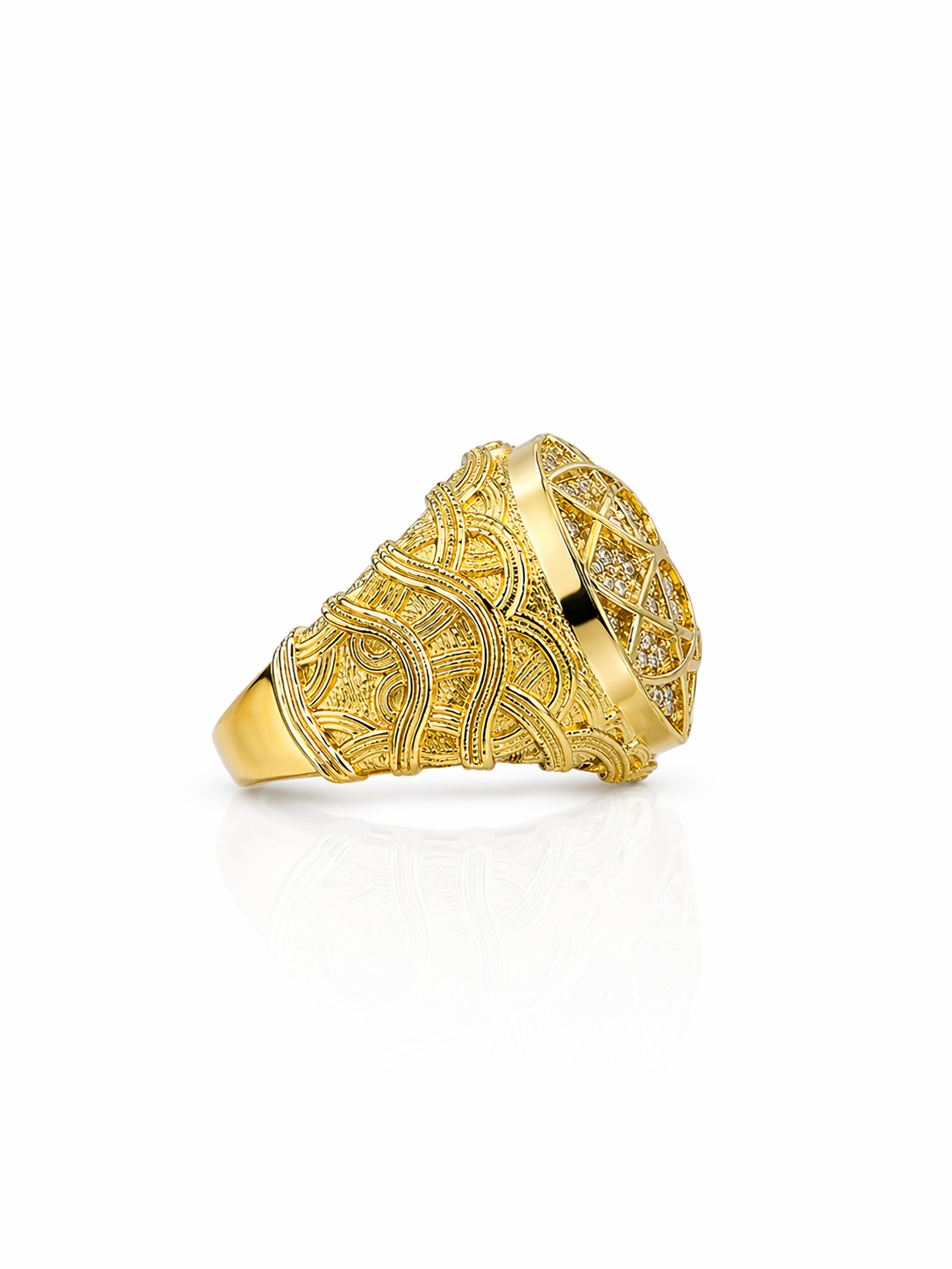10K MODERN 3D ROUND ROSETTA RING – 11 – JY Jewelry Wholesale