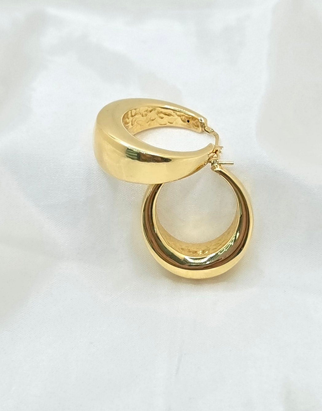 10K MODERN HALF MOON DESIGN HOOPS EARRINGS – JY Jewelry Wholesale