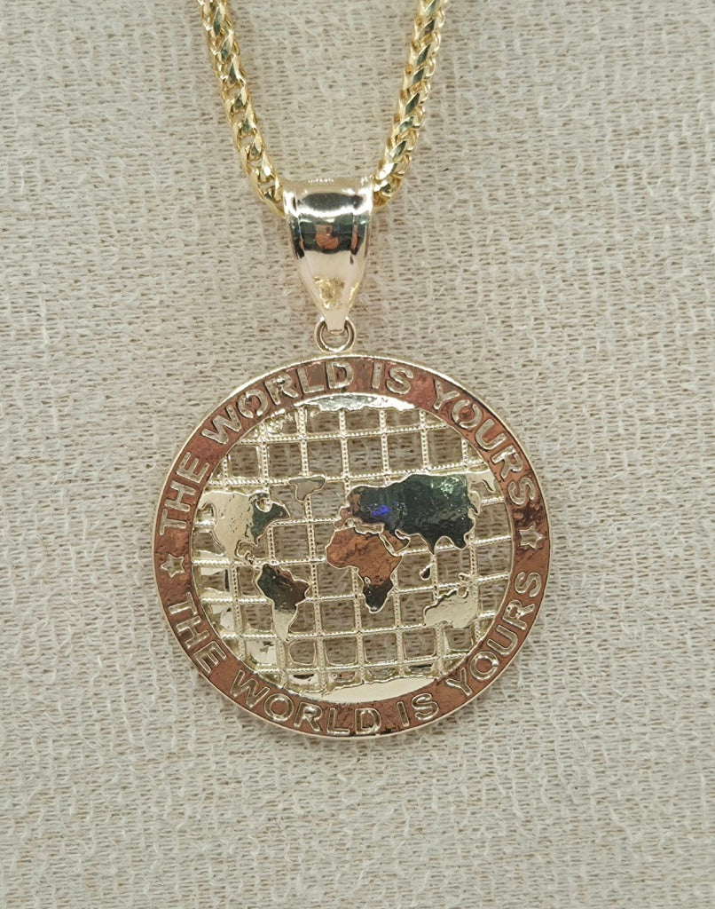 10K SMALL THE WORLD IS YOURS GLOBE PENDANT – JY Jewelry Wholesale
