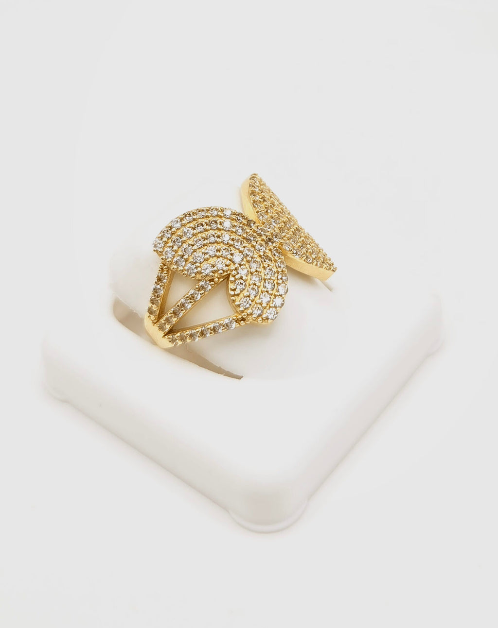 14K CZ BUTTERFLY RING – 8 – JY Jewelry Wholesale