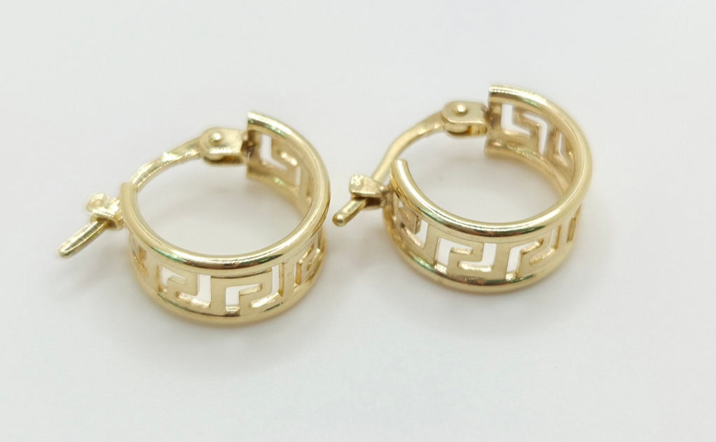 10K GREEK SILHOUETTE HOOP EARRINGS – 1 – JY Jewelry Wholesale