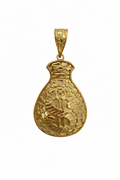 10K LARGE NUGGETS DESIGN MONEY BAG PENDANT – LARGE – JY Jewelry Wholesale