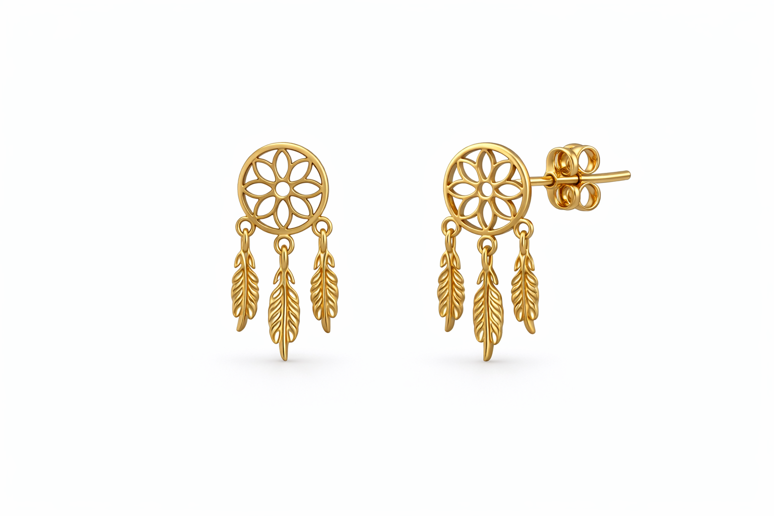 14K SMALL DREAMCATCHER EARRINGS – JY Jewelry Wholesale