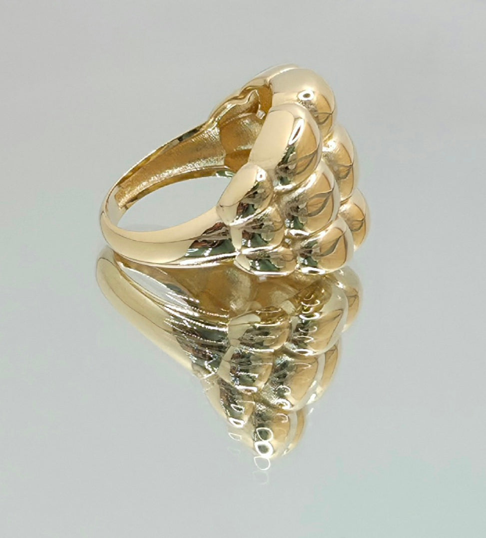 14K MODERN BIG CORN STYLE RING – 7 – JY Jewelry Wholesale