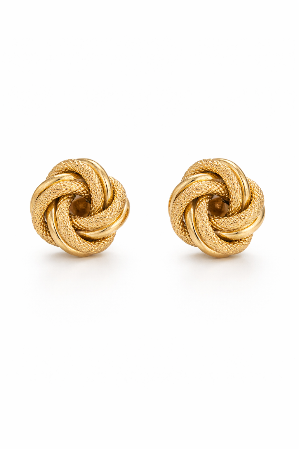 14K LARGE CUBAN STYLE KNOT EARRINGS – LARGE – JY Jewelry Wholesale