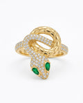 14K SNAKE WHITE CZ DETAIL NUGGETES DETAIL RING – 8 – JY Jewelry Wholesale