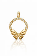 10K DELICATE SMALL RIBBON CZ ROUN PENDANT – SMALL – JY Jewelry Wholesale