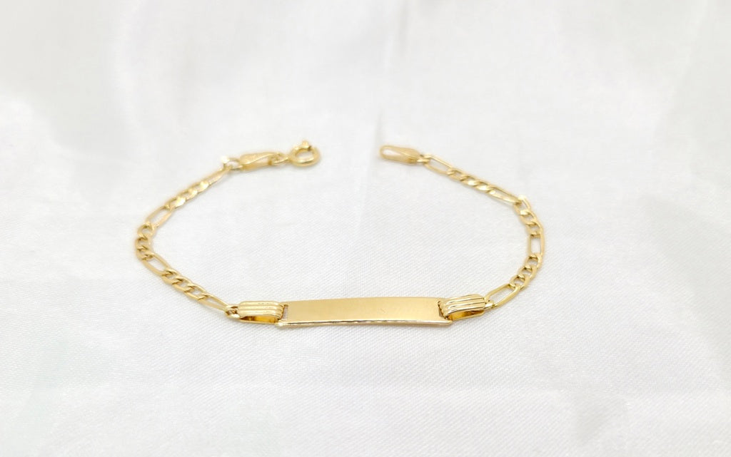 14K BABY ID FIGARO BRACELET – 5.5" - 6" – JY Jewelry Wholesale
