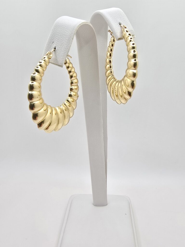 10K SHRIMP DESIGN HOOPS EARRINGS – 4 – JY Jewelry Wholesale