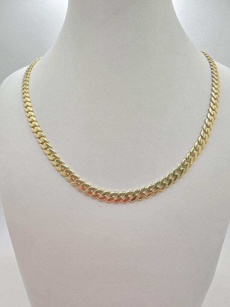 14K CERTIFIED MONACO CHAIN CZ CLOSURE – 24" 5MM – JY Jewelry Wholesale