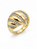 10K CZ LINES PUFFY RING – 10 – JY Jewelry Wholesale