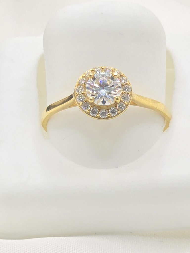 14K YG SOLITAIRE 0.75CT MOISSANITE WOMAN'S RING – 7 WIIGTH 1.53 GRS – JY Jewelry Wholesale