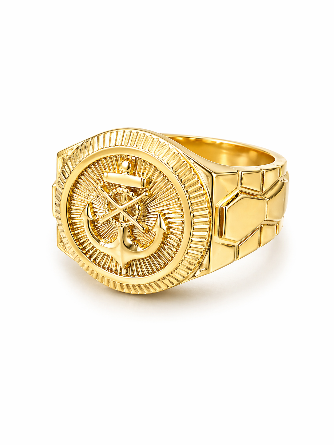 10K SOLID ANCHOR RING – 11 – JY Jewelry Wholesale