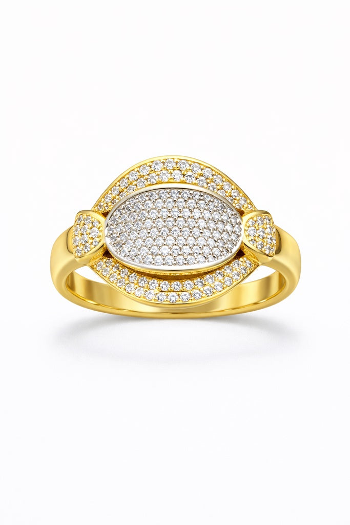 14K MODERN CZ RING – 8 – JY Jewelry Wholesale