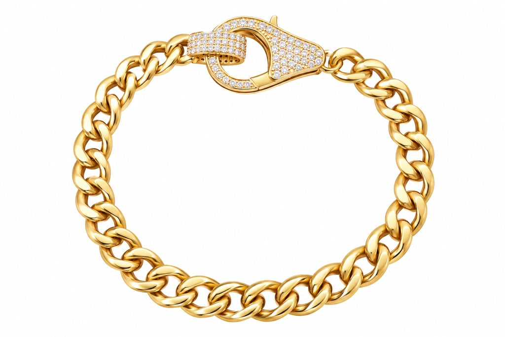 10K BIG CLASP HOLLOW MIAMI CUBAN BRACELET – 5MM 7.5" – JY Jewelry Wholesale