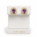 10K PURPLE STONE EARRINGS Size – JY Jewelry Wholesale