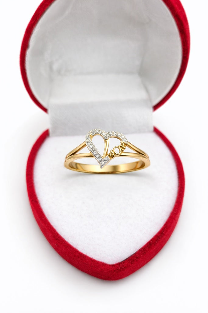 10K DELICATE HEART DIAMOND WOMAN'S RING – 7 – JY Jewelry Wholesale