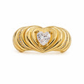 14K ELEGANT HEART-SHAPED RING WITH A HEART-SHAPED STONE – 7 & 8 – JY Jewelry Wholesale