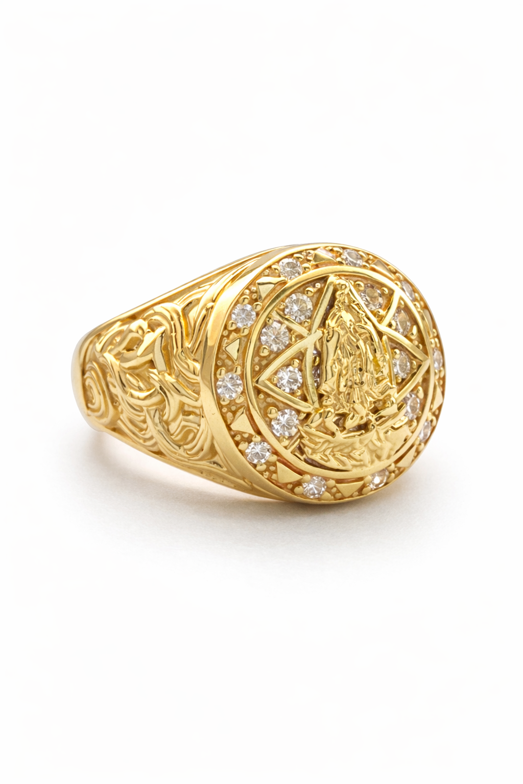 14K CARIDAD ROSSETA MAN'S RING – 12 – JY Jewelry Wholesale