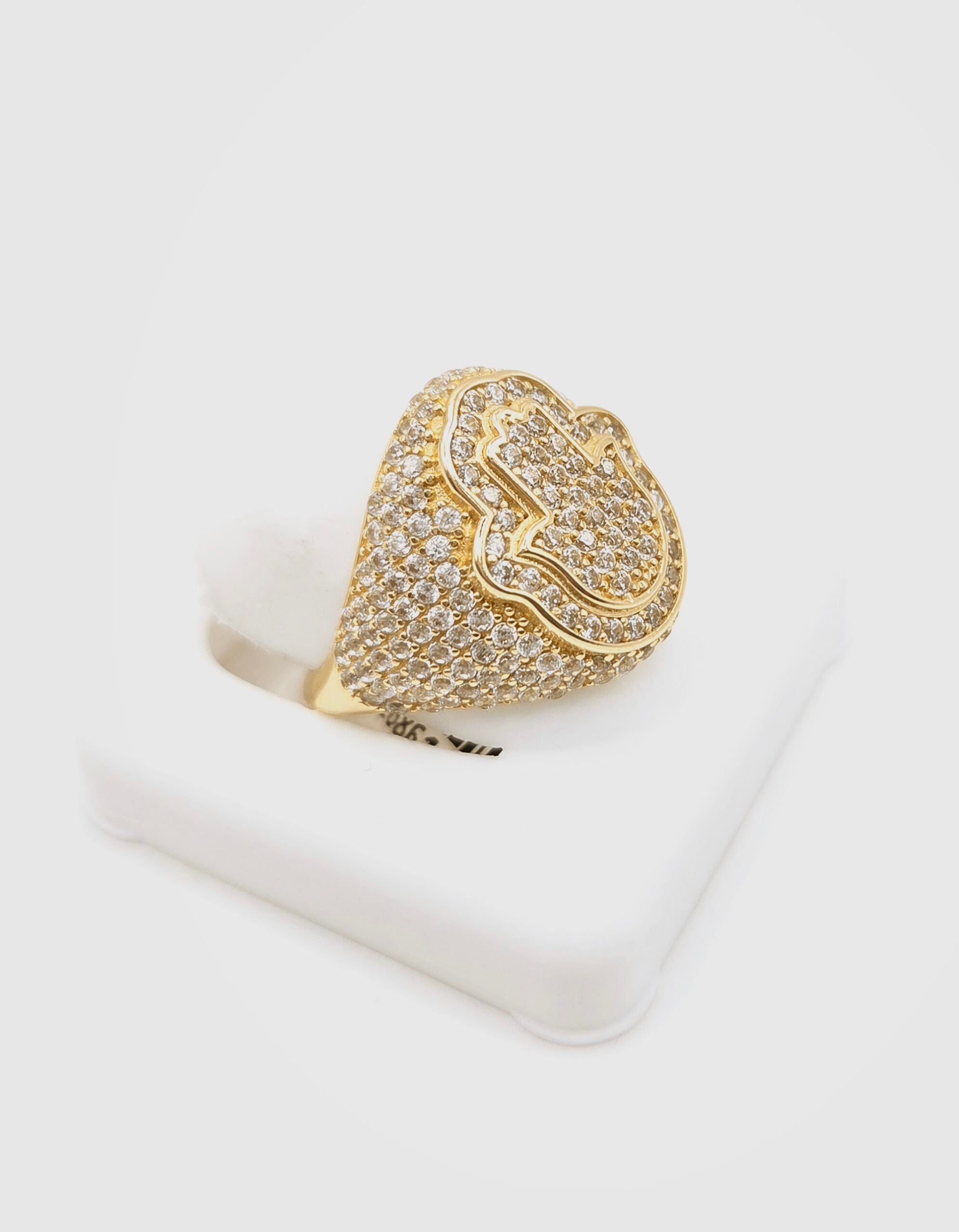 14K CZ FATIMA HAND RING – 8.5 – JY Jewelry Wholesale