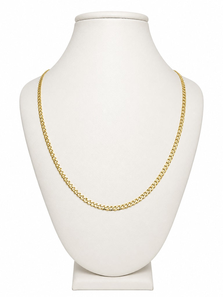 10K SOLID CUBAN CURB FLAT CHAIN – 4.5MM 22" – JY Jewelry Wholesale