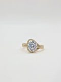 14K BAGUETTE DETAILS HEART DESIGN PROMISE RING – 7 – JY Jewelry Wholesale