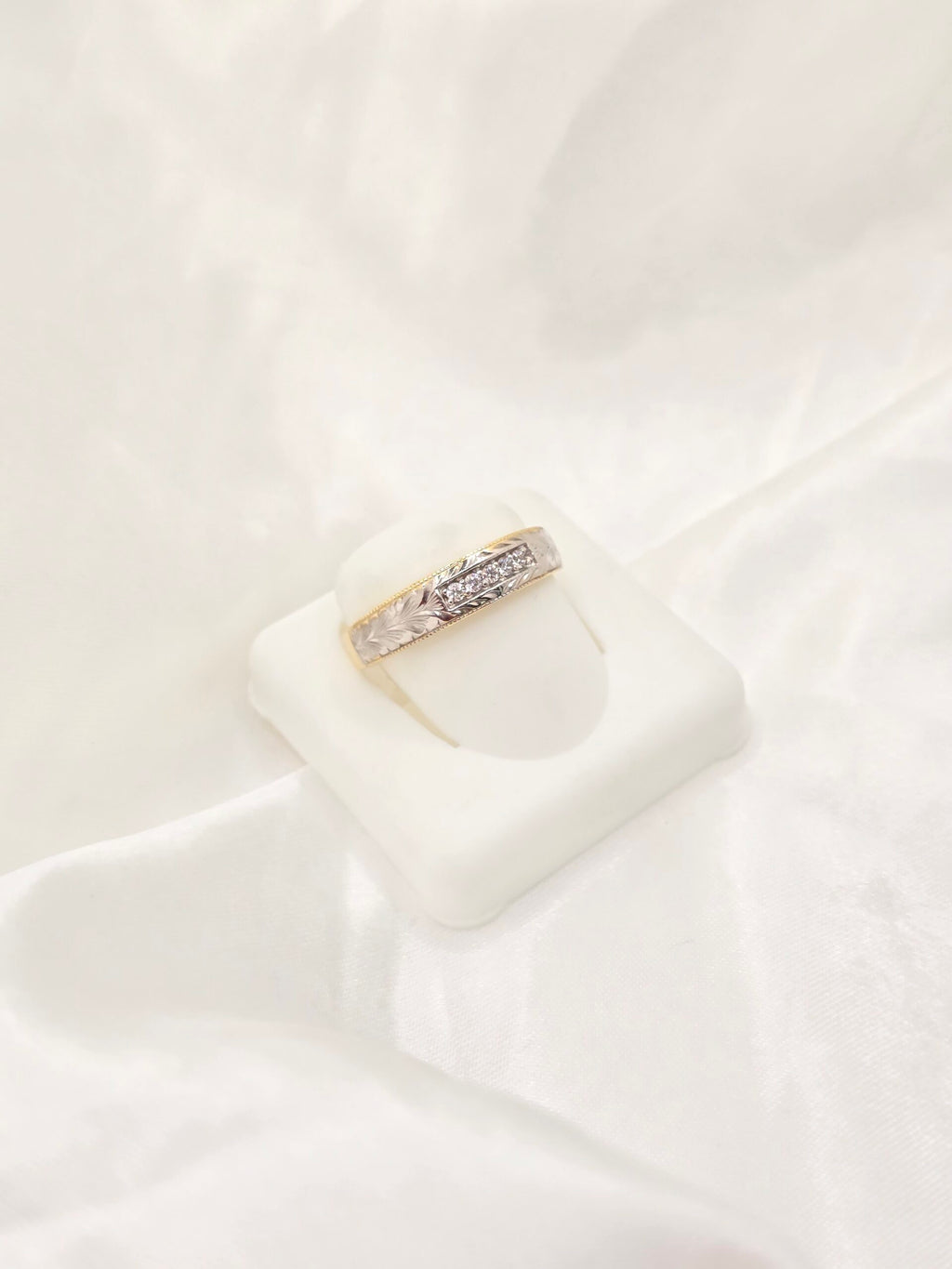 10K WHITE AND YELLOW GOLD MEN'S ENGAGEMENT RING – 10 – JY Jewelry Wholesale