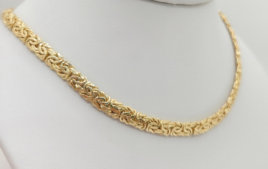 14K BYZENTINE NECKLACE – 6MM 20" – JY Jewelry Wholesale