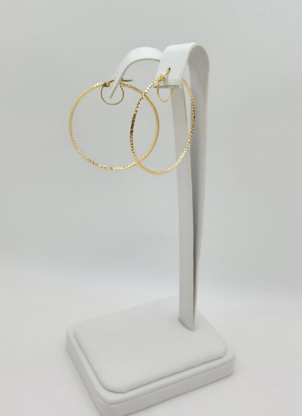10K LARGE FINE DIAMOND CUT HOOPS EARRINGS – JY Jewelry Wholesale