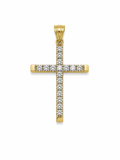 10K DELICATE CZ FINE CROSS PENDANT – JY Jewelry Wholesale
