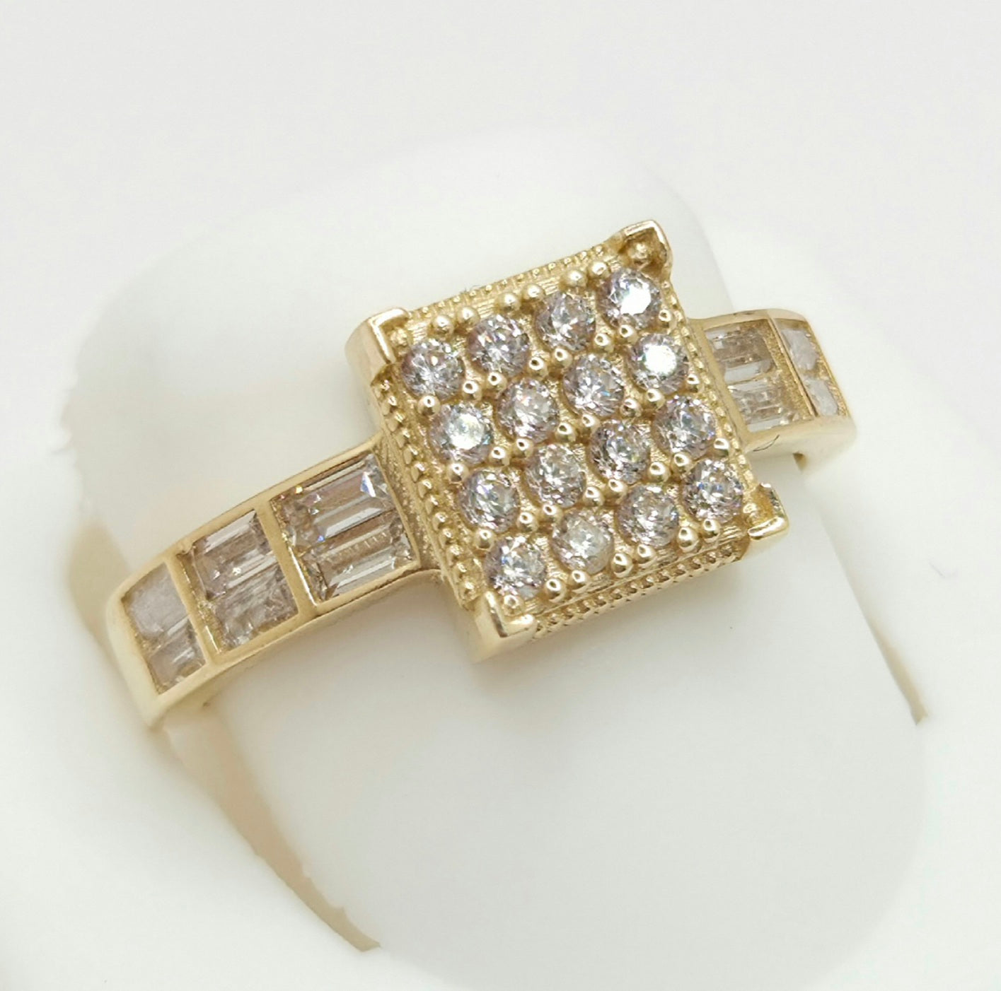 14K DELICATE CZ SQUARE PROMISE RING – 7 & 8 – JY Jewelry Wholesale