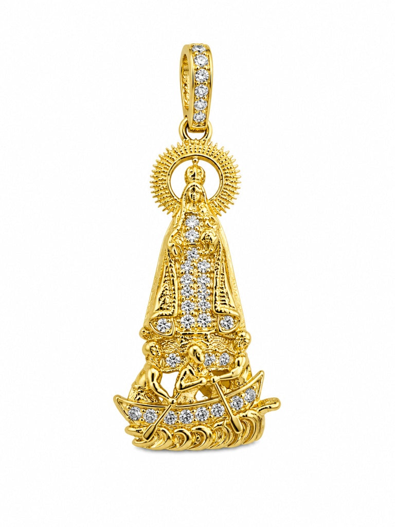 10K MEDIUM YELLOW GOLD CZ CARIDAD PENDANT – MEDIUM – JY Jewelry Wholesale