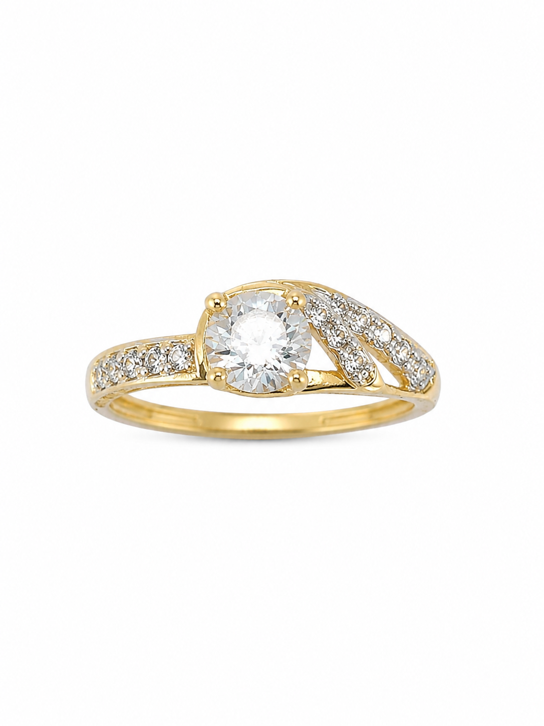 10K DOUBLE CZ DETAIL PROMISE RING – 7 – JY Jewelry Wholesale