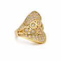 14K MODERN CZ DETAIL RING – 8 – JY Jewelry Wholesale