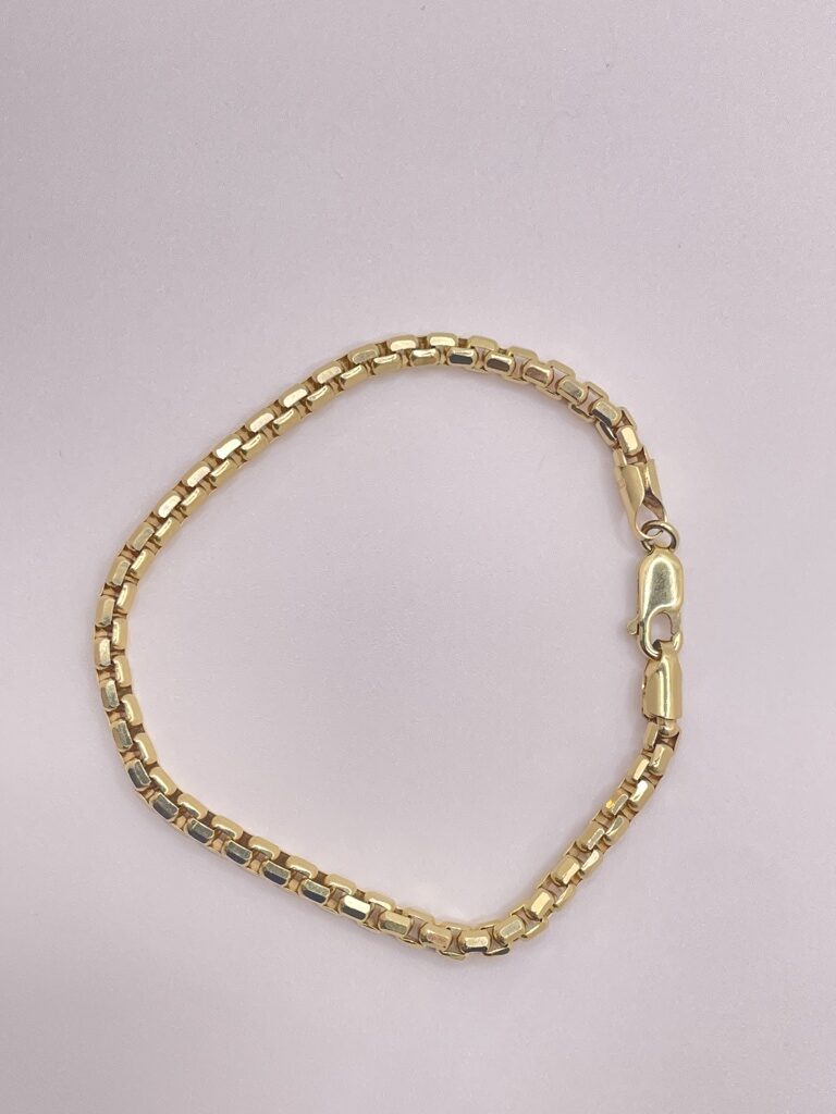 10K SOLID ROUND BOX BRACELET – 7" 3.5MM – JY Jewelry Wholesale