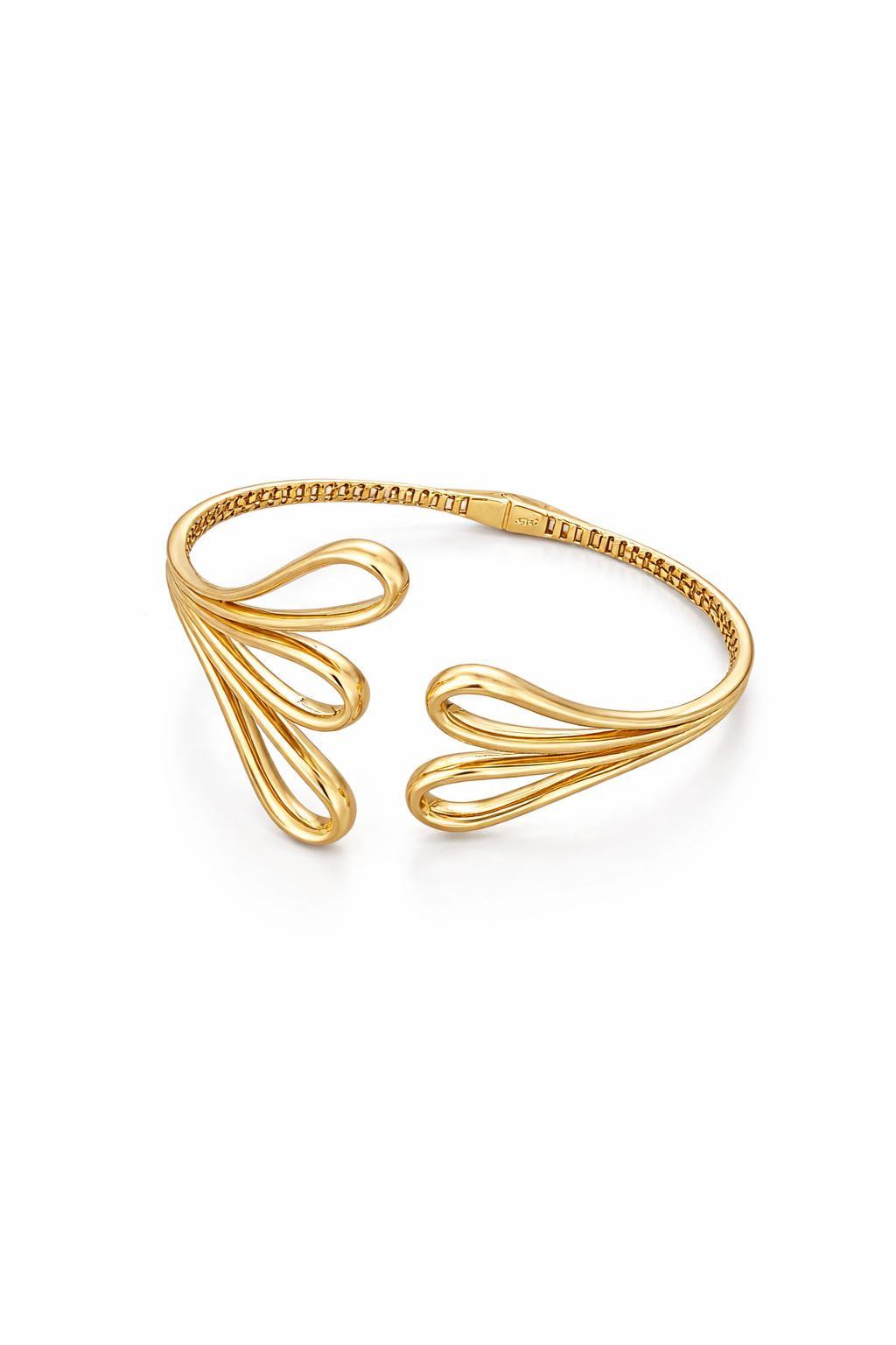 10K YELLOW GOLD ASYMMETRIC BANGLE – JY Jewelry Wholesale
