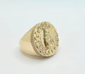 10K CHAIN DETAIL ROUND CARIDAD RING – 12 – JY Jewelry Wholesale