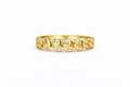10K CHAIN ??STYLE RING WITH ZIRCONIA DETAILS – 7.5 – JY Jewelry Wholesale