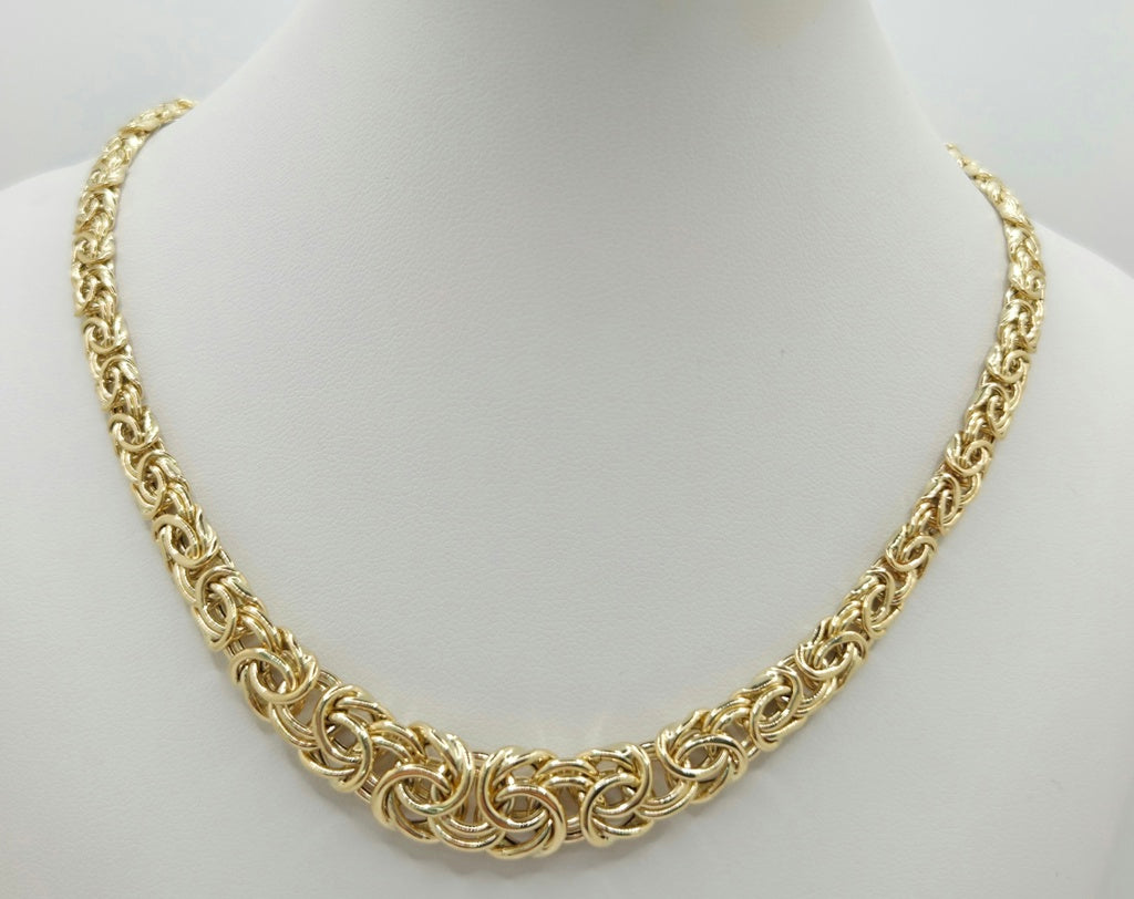 14K BYZENTINE NECKLACE – 16" – JY Jewelry Wholesale