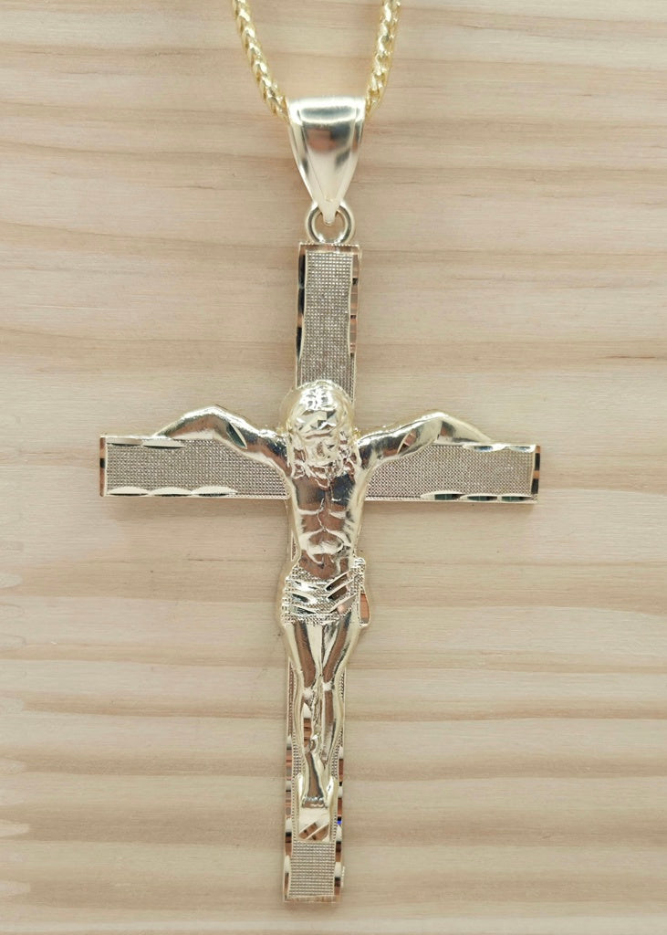 10K LARGE JESUS ON CROSS PENDANT – JY Jewelry Wholesale