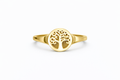 10K SMALL RING WITH REPRESENTATION OF THE TREE OF LIFE – 7.5 – JY Jewelry Wholesale