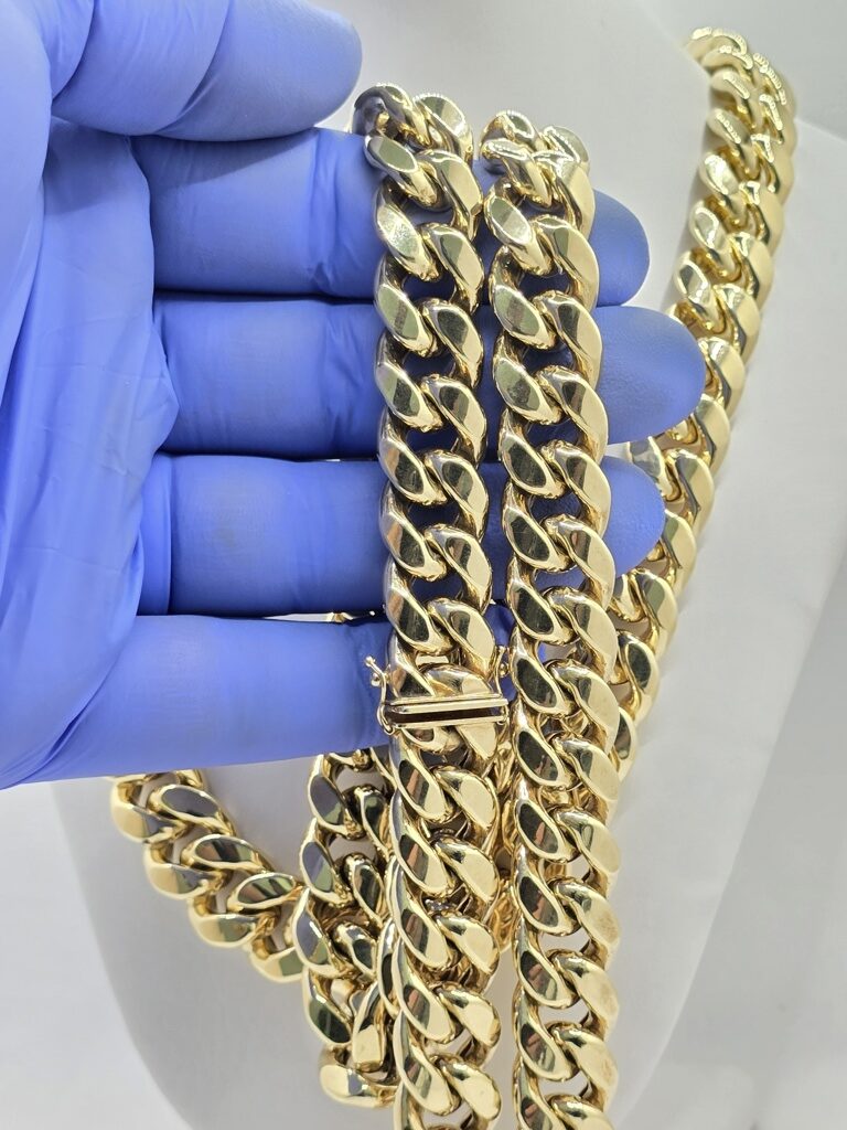 10K SEMISOLID MIAMI CUBAN CHAIN 15MM 26" – JY Jewelry Wholesale