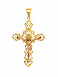 14K VINTAGE STYLE CHRIST ON CROSS PENDANT – LARGE – JY Jewelry Wholesale