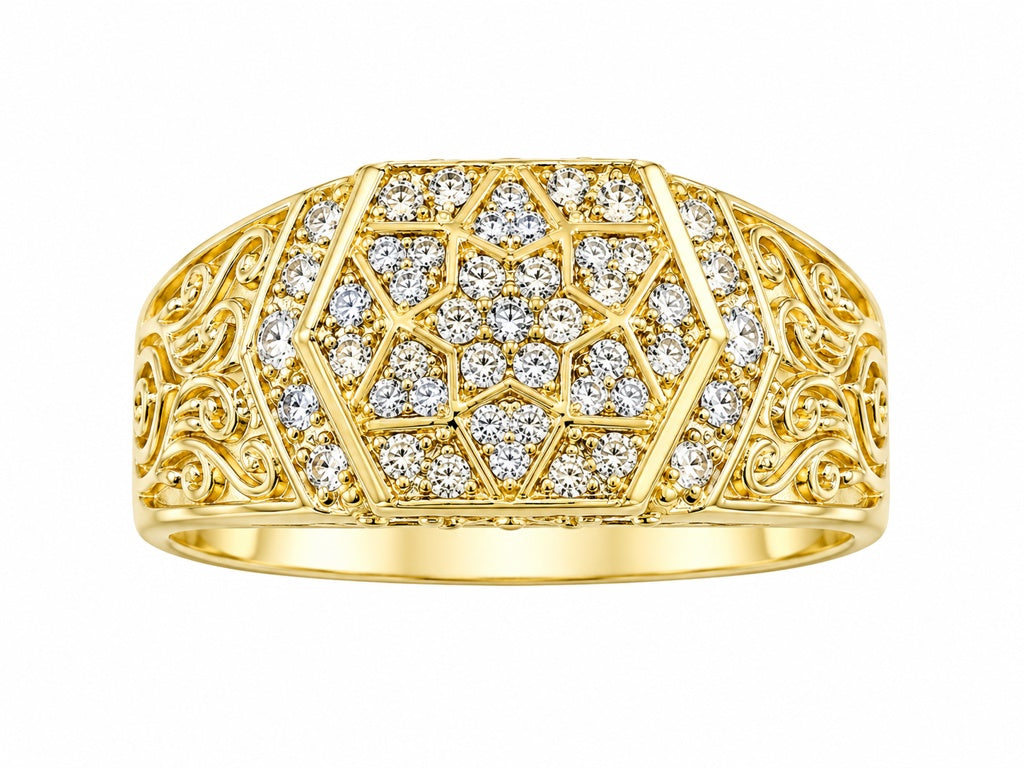 10K SQUARE RING – 11-11.5 – JY Jewelry Wholesale