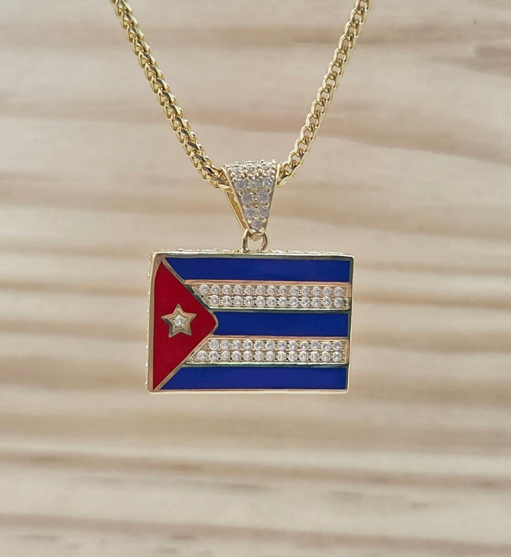 10K CUBAN FLAG PENDANT – JY Jewelry Wholesale