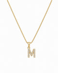 14K LETTERS ''M'' CHAIN+PENDANT – 1MM 18" – JY Jewelry Wholesale