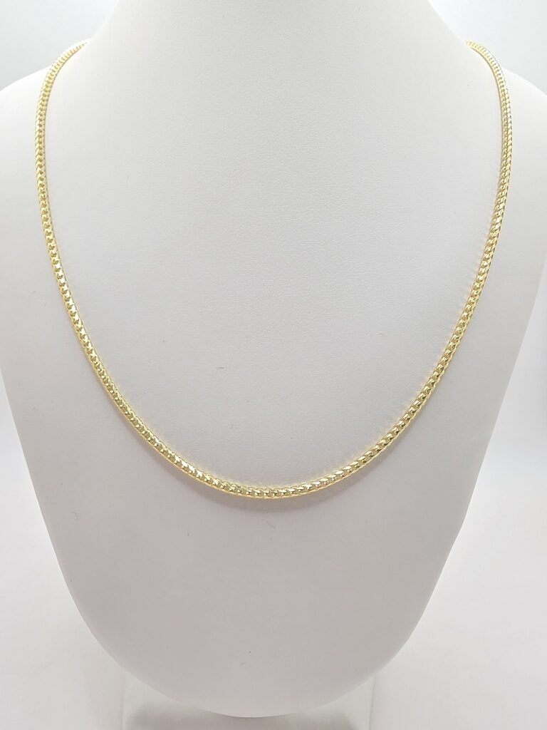 10K HOLLOW FRANCO CHAIN – 1.5MM 18" – JY Jewelry Wholesale
