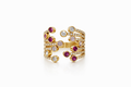 10K DELICATE PINK STONES OPEN RING – 9 – JY Jewelry Wholesale