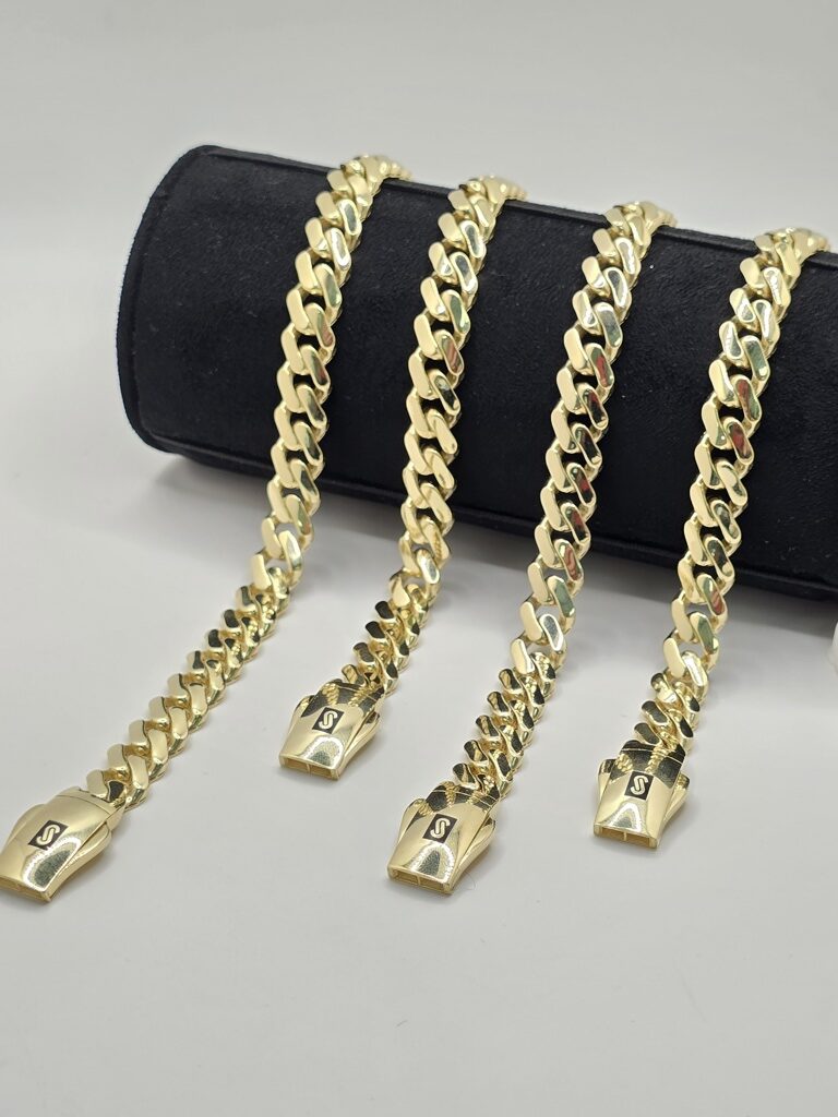 10K CERTIFIED PLAIN MONACO BRACELET – 8" 8MM – JY Jewelry Wholesale
